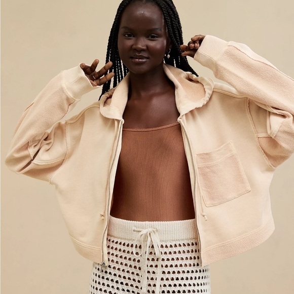 aerie Tops - Aerie cropped full zip hoodie